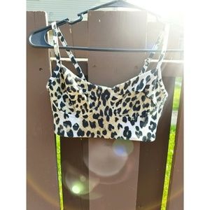 Leopard print size small crop top